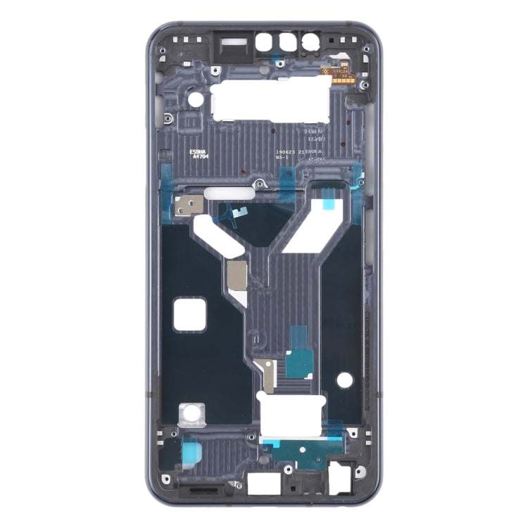 Front Housing LCD Frame Bezel Plate for LG G8s ThinQ LMG810 LM-G810 LMG810EAW (Black) - For LG by PMC Jewellery | Online Shopping South Africa | PMC Jewellery