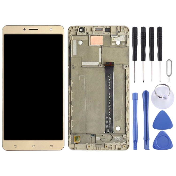 OEM LCD Screen for Asus Zenfone 3 Deluxe ZS550KL Z01FD Digitizer Full Assembly with Frame（Gold) - LCD Screen by PMC Jewellery | Online Shopping South Africa | PMC Jewellery