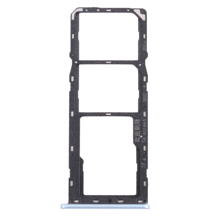 For OPPO A15 CPH2185  SIM Card Tray + SIM Card Tray + Micro SD Card Tray (Blue) - Card Tray by PMC TechLife | Online Shopping South Africa | PMC TechLife | Buy Now Pay Later Mobicred