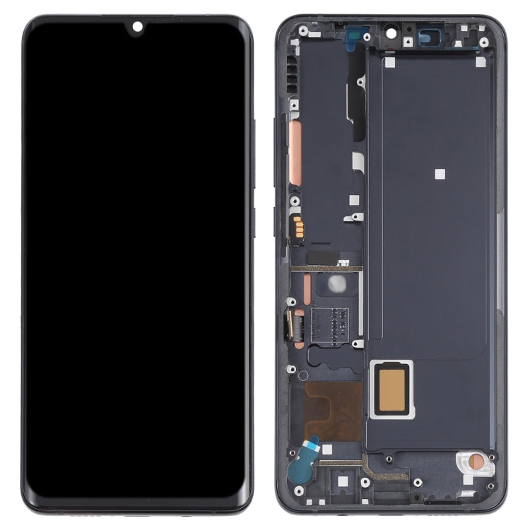 AMOLED LCD Screen for Xiaomi Mi Note 10 Lite M2002F4LG Digitizer Full Assembly with Frame(Black) - free shipping - PMC TechLife - Order now!