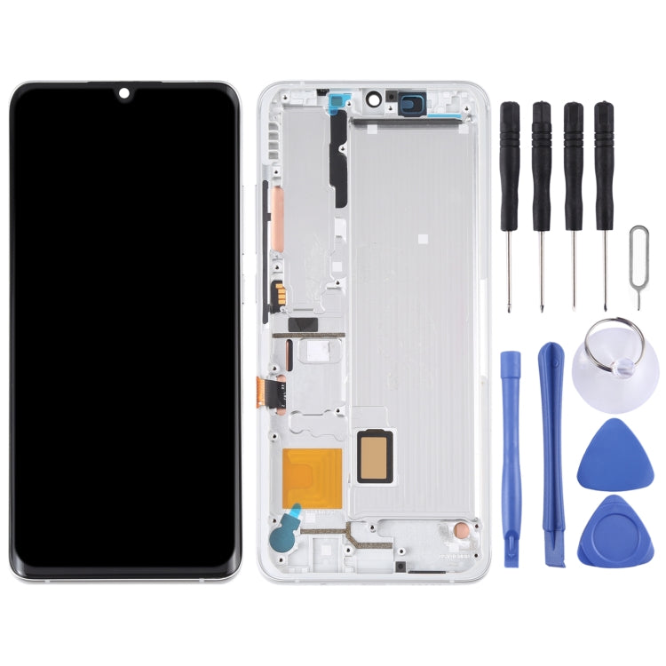 AMOLED LCD Screen for Xiaomi Mi Note 10 Lite M2002F4LG Digitizer Full Assembly with Frame(Silver) - LCD Screen by PMC Jewellery | Online Shopping South Africa | PMC Jewellery