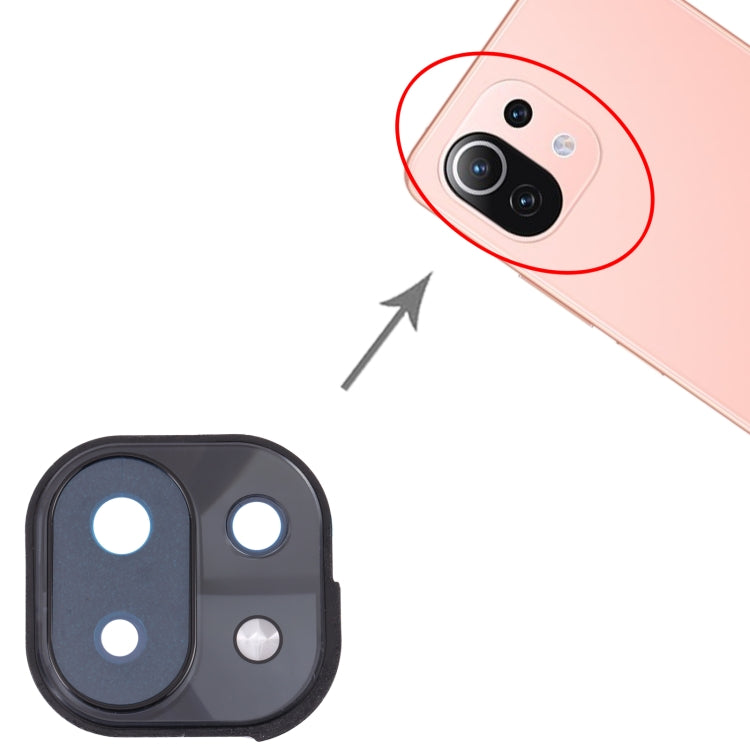 Back Camera Lens Frame for Xiaomi Mi 11 Lite/11 Lite 5G NE(Black) - free shipping - PMC TechLife - Order now!