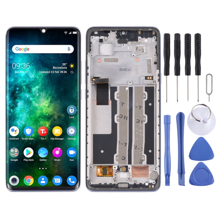 Original LCD Screen for TCL 10 Plus Digitizer Full Assembly with Frame (Purple) - free shipping - PMC TechLife - Order now!