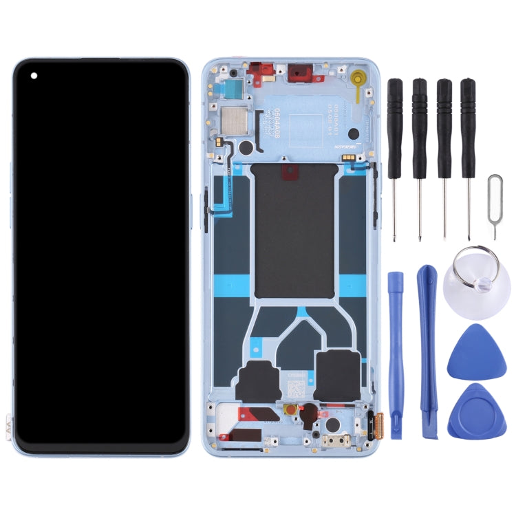 Original LCD Screen For OPPO Reno6 5G PEQM00 CPH2251 Digitizer Full Assembly with Frame (Blue) - free shipping - PMC TechLife - Order now!