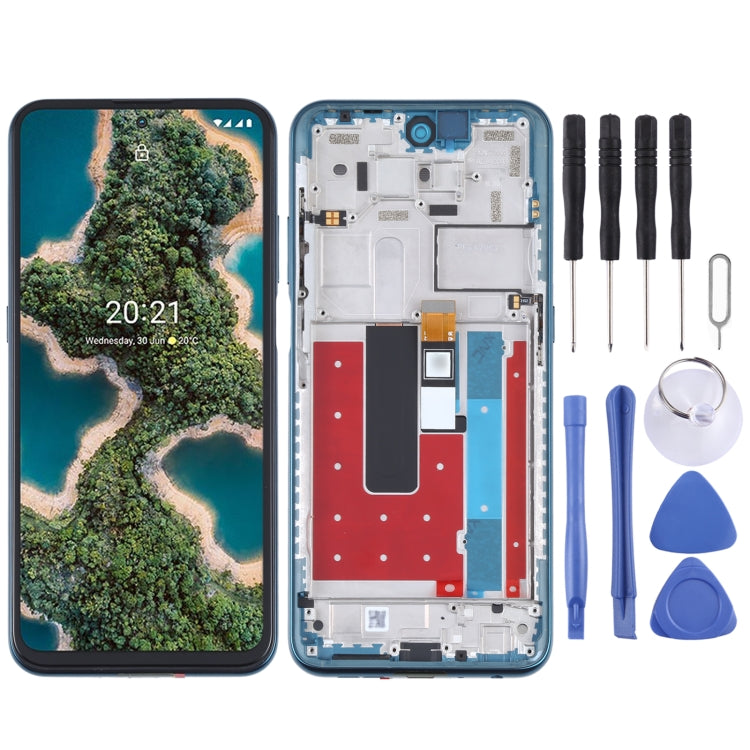 TFT LCD Screen for Nokia X20 TA-1341 TA-1344 Digitizer Full Assembly with Frame (Blue) - free shipping - PMC TechLife - Order now!