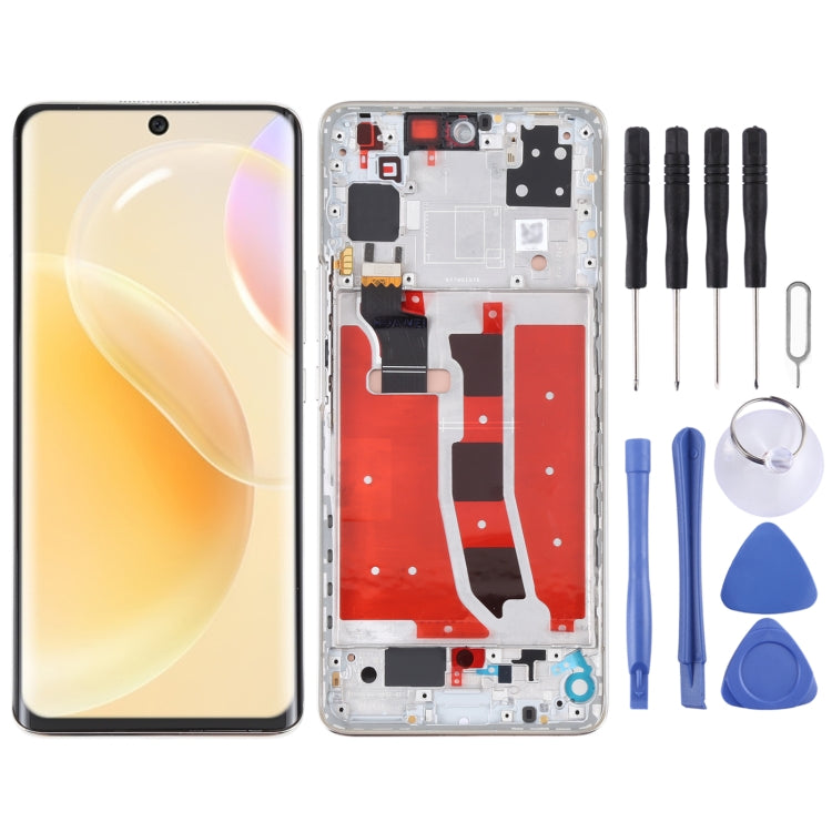 Original OLED LCD Screen for Huawei Nova 8 5G Digitizer Full Assembly with Frame(Silver) - LCD Screen by PMC Jewellery | Online Shopping South Africa | PMC Jewellery