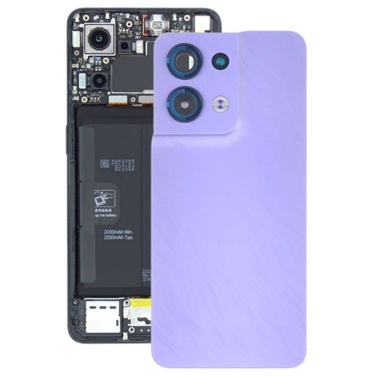 For OPPO Reno8 Original Battery Back Cover with Camera Lens Cover(Purple) - Back Cover by PMC TechLife | Online Shopping South Africa | PMC TechLife