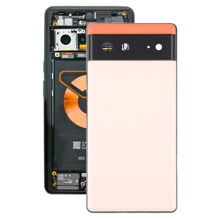 For Google Pixel 6 Battery Back Cover with Middle Frame(Pink) - Back Cover by PMC TechLife | Online Shopping South Africa | PMC TechLife