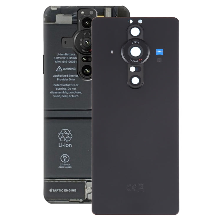 For Sony Xperia Pro-I Original Battery Back Cover with Camera Lens Cover(Black) - Back Cover by PMC TechLife | Online Shopping South Africa | PMC TechLife