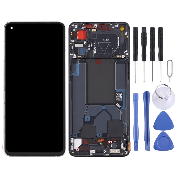 Original LCD Screen For OPPO Reno7 Pro 5G Digitizer Full Assembly with Frame (Black) - free shipping - PMC TechLife - Order now!