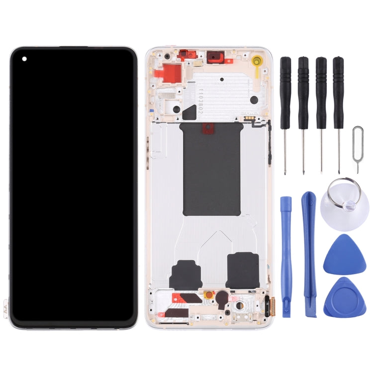 Original LCD Screen For OPPO Reno7 Pro 5G Digitizer Full Assembly with Frame (Gold) - free shipping - PMC TechLife - Order now!