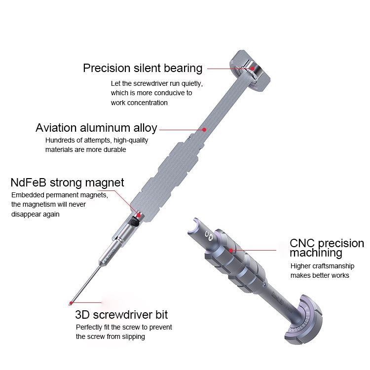 Qianli i-Thor S2 Precision 3D Texture Hollow Cross Tip Middle Bezel Screwdriver - Screwdriver by QIANLI | Online Shopping South Africa | PMC Jewellery