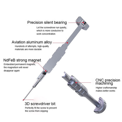 Qianli i-Thor S2 Precision 3D Texture Hollow Cross Tip Middle Bezel Screwdriver - Screwdriver by QIANLI | Online Shopping South Africa | PMC Jewellery