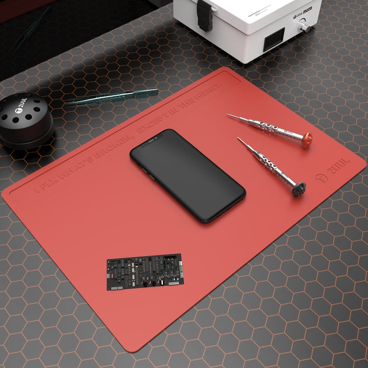 2UUL Heat Resisting Silicone Pad, Size: 40 x 28cm (Red) - Working Mat by 2UUL | Online Shopping South Africa | PMC TechLife | Buy Now Pay Later Mobicred
