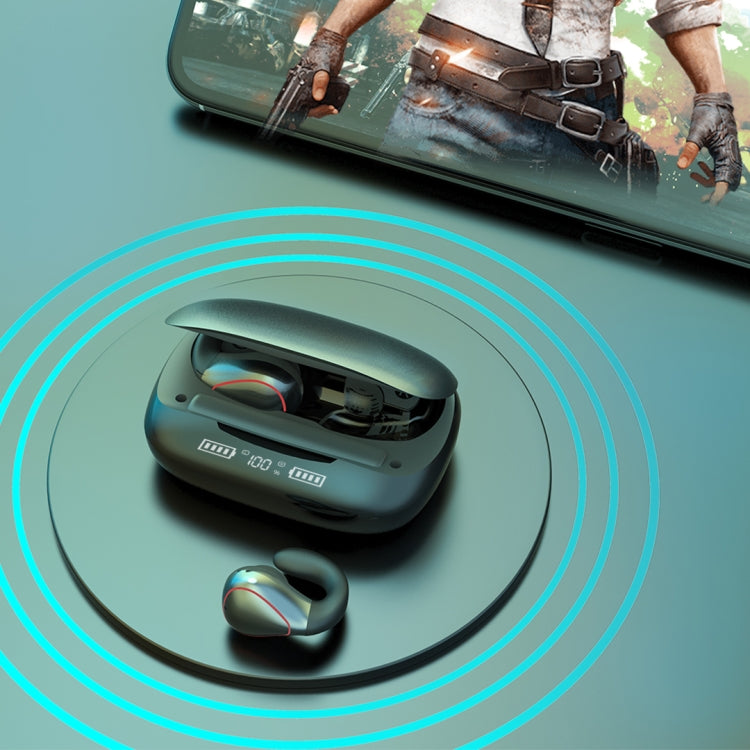 T20 TWS Bluetooth 5.0 Touch Wireless Bluetooth Earphone with Three LED Battery Display & Charging Box, Support Call & Voice Assistant(Gun Gray) - TWS Earphone by PMC TechLife | Online Shopping South Africa | PMC TechLife