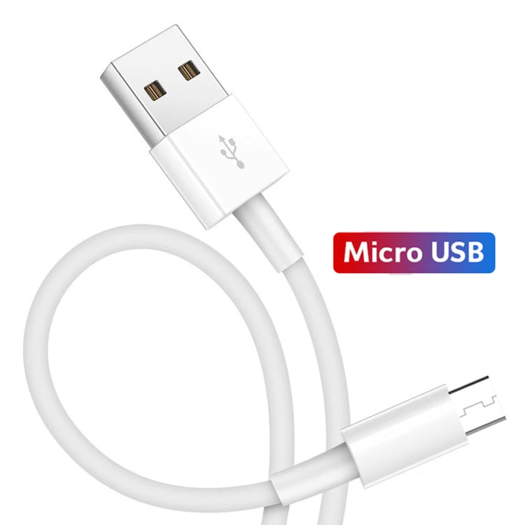 Qc3.0 Dual USB Car Charger + Micro USB Fast Charging Cable Car Charging Kit(White) - Car Charger by PMC TechLife | Online Shopping South Africa | PMC TechLife