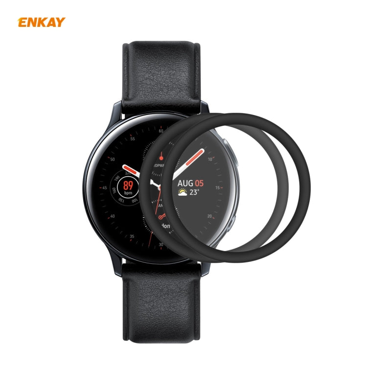 For Samsung Galaxy Active 2 44mm 2 PCS ENKAY Hat-Prince 3D Full Screen Soft PC Edge + PMMA HD Screen Protector Film - Screen Protector by ENKAY | Online Shopping South Africa | PMC TechLife | Buy Now Pay Later Mobicred