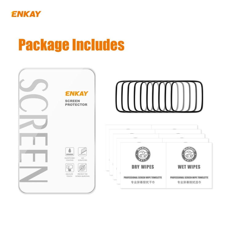 10 PCS For Fitbit Versa 3 / Fitbit Sense ENKAY Hat-Prince 3D Full Screen Soft PC Edge + PMMA HD Screen Protector Film - Screen Protector by ENKAY | Online Shopping South Africa | PMC TechLife | Buy Now Pay Later Mobicred