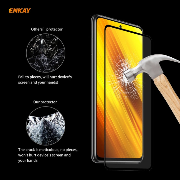 For Xiaomi Poco X3 / X3 NFC 10 PCS ENKAY Hat-Prince Full Glue 0.26mm 9H 2.5D Tempered Glass Full Coverage Film -  by ENKAY | Online Shopping South Africa | PMC Jewellery | Buy Now Pay Later Mobicred