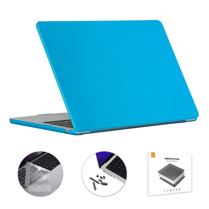 For MacBook Air 13.6 2022 A2681 US Version ENKAY 3 in 1 Matte Laptop Case with TPU Keyboard Film / Anti-dust Plugs (Baby Blue) - MacBook Air Cases by ENKAY | Online Shopping South Africa | PMC Jewellery