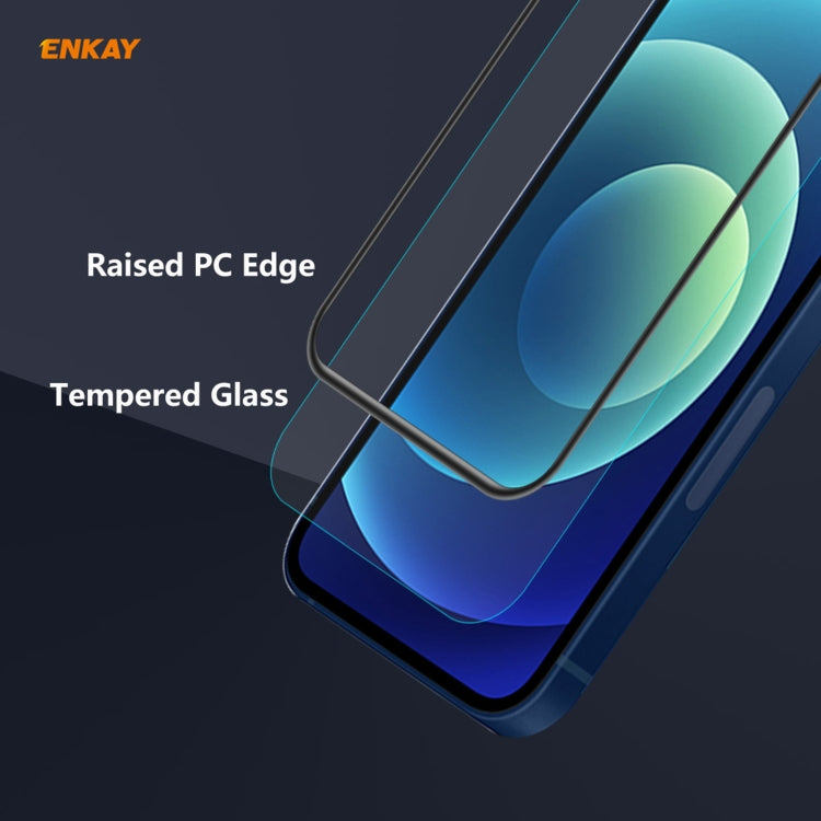 For iPhone 12 Pro Max 2pcs ENKAY Hat-Prince Anti-drop Full Glue Tempered Glass Full Screen Film Anti-fall Protector - iPhone 12 Pro Max Tempered Glass by ENKAY | Online Shopping South Africa | PMC Jewellery | Buy Now Pay Later Mobicred