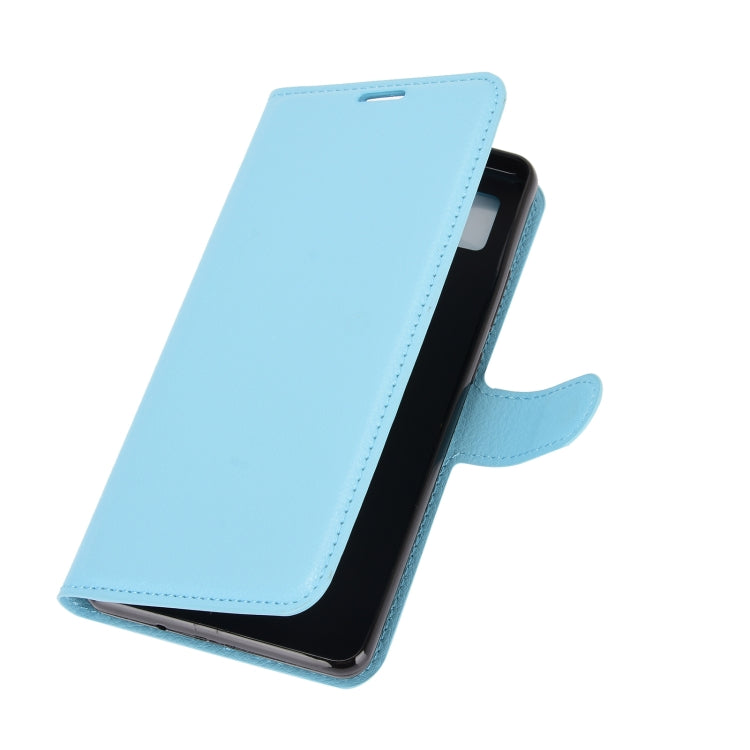 For ZTE Blade L210 Litchi Texture Horizontal Flip Protective Case with Holder & Card Slots & Wallet(Blue) - free shipping - PMC TechLife - Order now!