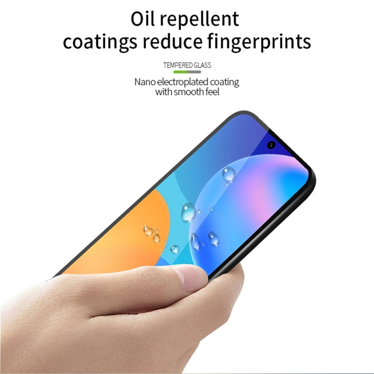 For Huawei P smart 2021 MOFI 9H 2.5D Full Screen Tempered Glass Film(Black) - Huawei Tempered Glass by PINWUYO | Online Shopping South Africa | PMC TechLife | Buy Now Pay Later Mobicred