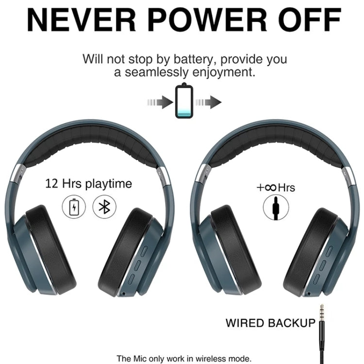 VJ320 Bluetooth 5.0 Head-mounted Foldable Wireless Headphones Support TF Card with Mic(Black) - Headset & Headphone by PMC TechLife | Online Shopping South Africa | PMC TechLife