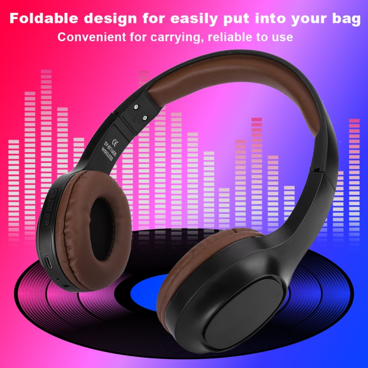 BT1605 Head-mounted Foldable Stereo Bluetooth Wireless Headset Bluetooth 5.0 with Microphone 3.5mm Audio Jack - Headset & Headphone by PMC TechLife | Online Shopping South Africa | PMC TechLife