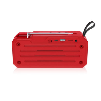 NewRixing NR4018FM TWS Portable Stereo Bluetooth Speaker, Support TF Card / FM / 3.5mm AUX / U Disk / Hands-free Call(Red) - Mini Speaker by New Rixing | Online Shopping South Africa | PMC Jewellery