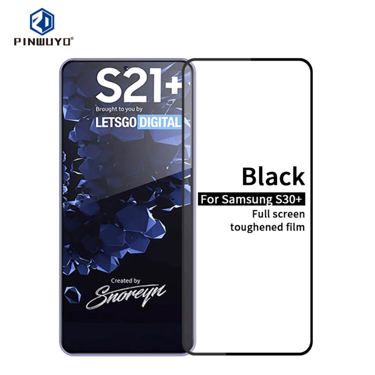 For Samsung Galaxy S21+ 5G PINWUYO 9H 2.5D Full Screen Tempered Glass Film(Black) - Galaxy Tempered Glass by PINWUYO | Online Shopping South Africa | PMC Jewellery | Buy Now Pay Later Mobicred