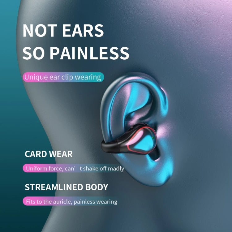T25 Over-ear Bluetooth 5.0 Single-ear Invisible Wireless Earphone High Definition Call Super Long Standby Bone Conduction Earphone(Black) - Bluetooth Earphone by PMC TechLife | Online Shopping South Africa | PMC TechLife