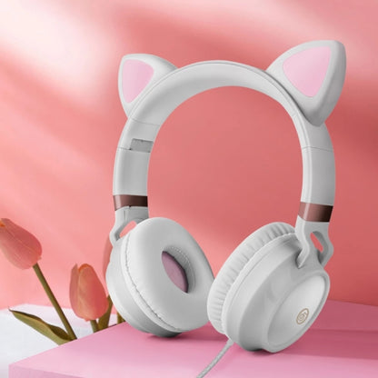 P28 Cat Ear Wired Headphone Music Stereo Headset with Microphone - Headset & Headphone by PMC Jewellery | Online Shopping South Africa | PMC Jewellery