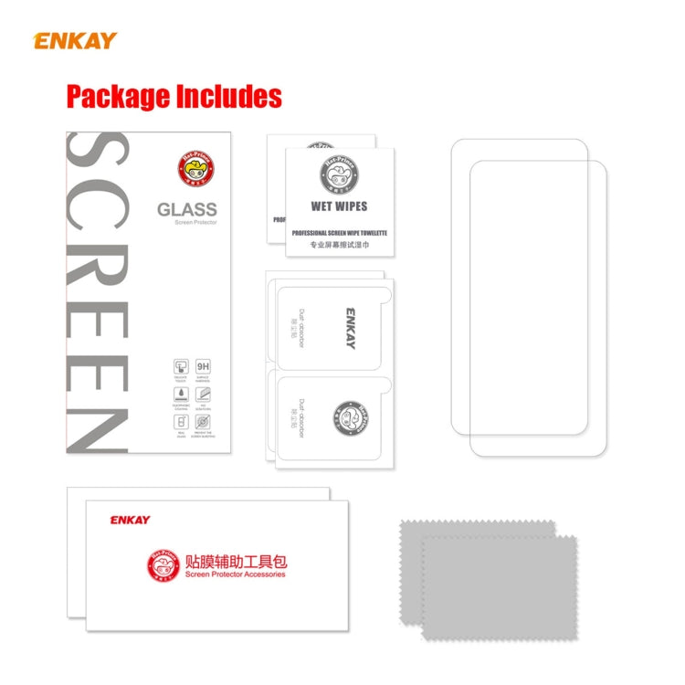 For Xiaomi Poco F3 2 PCS ENKAY Hat-Prince 0.26mm 9H 2.5D Curved Edge Tempered Glass Film -  by ENKAY | Online Shopping South Africa | PMC Jewellery | Buy Now Pay Later Mobicred