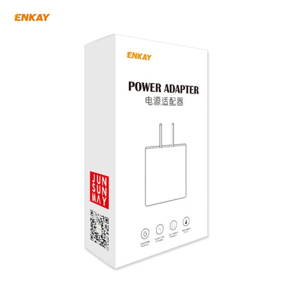 ENKAY Hat-Prince 20W PD Type-C + QC 3.0 USB Fast Charging Travel Charger Power Adapter with Fast Charge Data Cable, US Plug(With 8 Pin Cable) - USB Charger by ENKAY | Online Shopping South Africa | PMC Jewellery | Buy Now Pay Later Mobicred