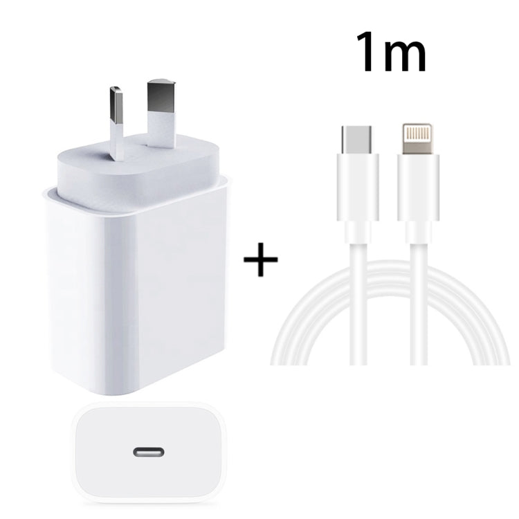 20W PD 3.0 Travel Fast Charger Power Adapter with USB-C / Type-C to 8 Pin Fast Charge Data Cable, AU Plug(1m) - USB Charger by PMC TechLife | Online Shopping South Africa | PMC TechLife