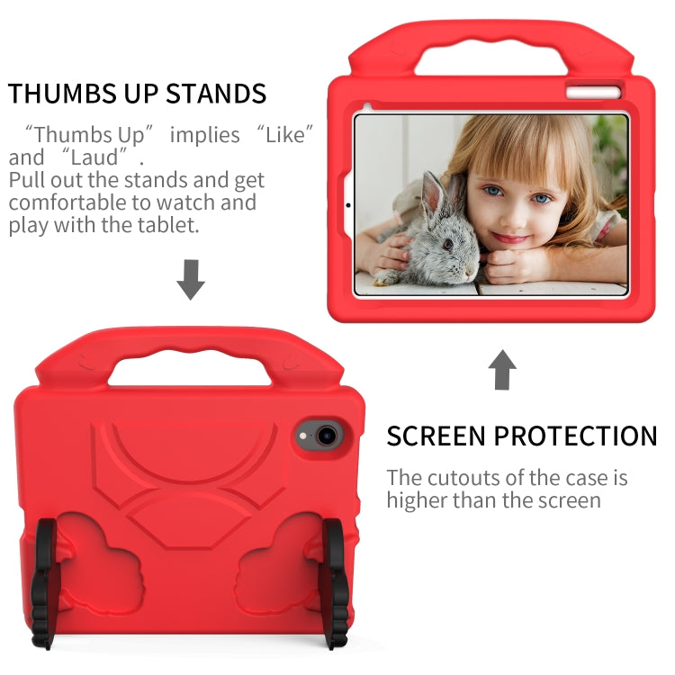 For iPad mini 6 / mini 2024 Children EVA Shockproof Tablet Case with Thumb Bracket(Red) - iPad mini 6 Cases by PMC TechLife | Online Shopping South Africa | PMC TechLife | Buy Now Pay Later Mobicred