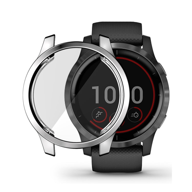 Compatible with Garmin Venu 2S 40mm / Vivoactive 4S 40mm ENKAY Hat-Prince Full Coverage Electroplate TPU Soft Case(Silver) - free shipping - PMC TechLife - Order now!