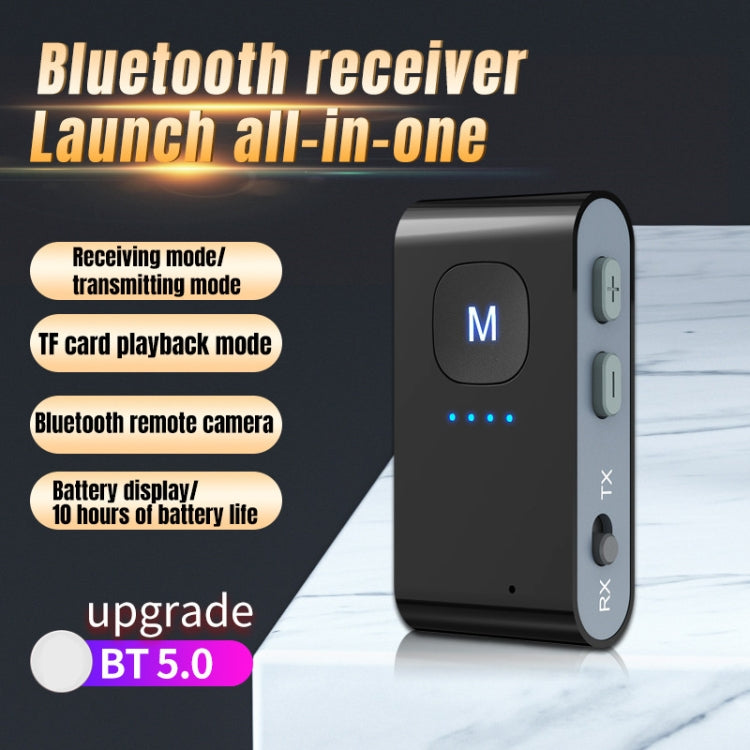 BR02 Bluetooth 5.0 Receive and transmit 2-in-1 PC TV Bluetooth audio adapter with battery display - free shipping - PMC TechLife - Order now!