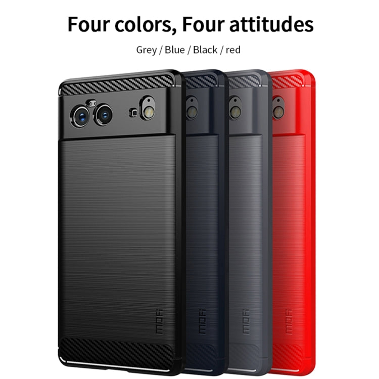For Google Pixel 6 MOFI Gentleness Series Brushed Texture Carbon Fiber Soft TPU Case(Black) - Google Cases by MOFI | Online Shopping South Africa | PMC TechLife | Buy Now Pay Later Mobicred