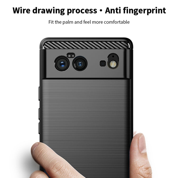 For Google Pixel 6 MOFI Gentleness Series Brushed Texture Carbon Fiber Soft TPU Case(Black) - Google Cases by MOFI | Online Shopping South Africa | PMC TechLife | Buy Now Pay Later Mobicred