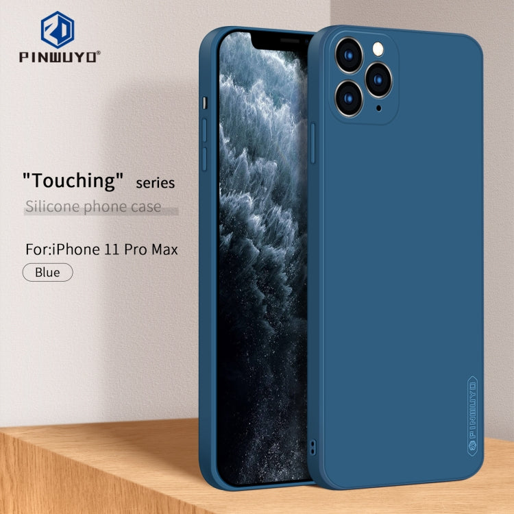 For iPhone 11 Pro Max PINWUYO Sense Series Liquid Silicone TPU Mobile Phone Case (Blue) - free shipping - PMC TechLife - Order now!