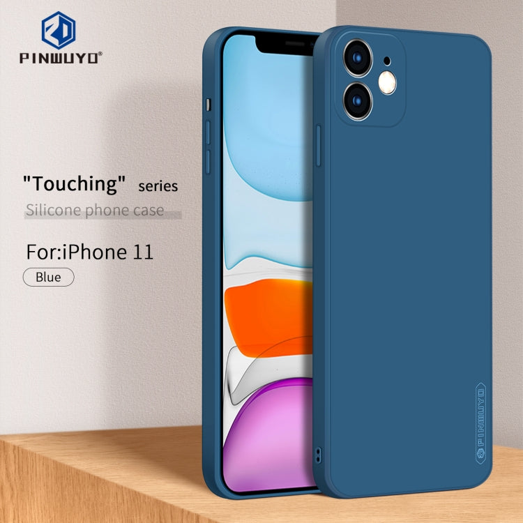 For iPhone 11 PINWUYO Sense Series Liquid Silicone TPU Mobile Phone Case (Blue) - free shipping - PMC TechLife - Order now!