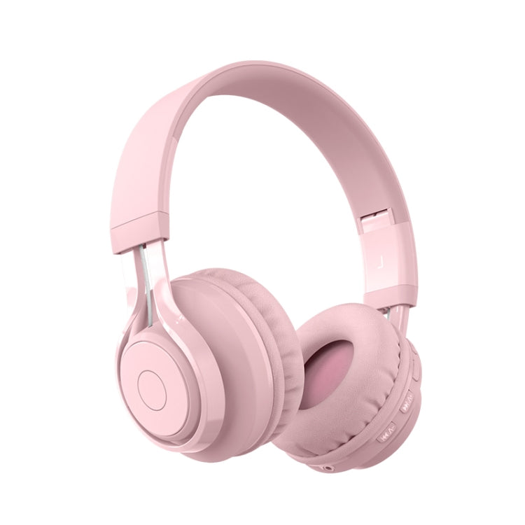 BT06C Cute Wireless Bluetooth 5.0 Headset for Children with Microphone LED Light Suppport Aux-in(Pink) - Headset & Headphone by PMC TechLife | Online Shopping South Africa | PMC TechLife