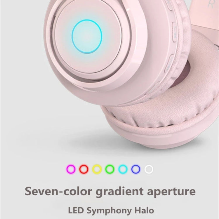 BT06C Cute Wireless Bluetooth 5.0 Headset for Children with Microphone LED Light Suppport Aux-in(Purple) - Headset & Headphone by PMC TechLife | Online Shopping South Africa | PMC TechLife