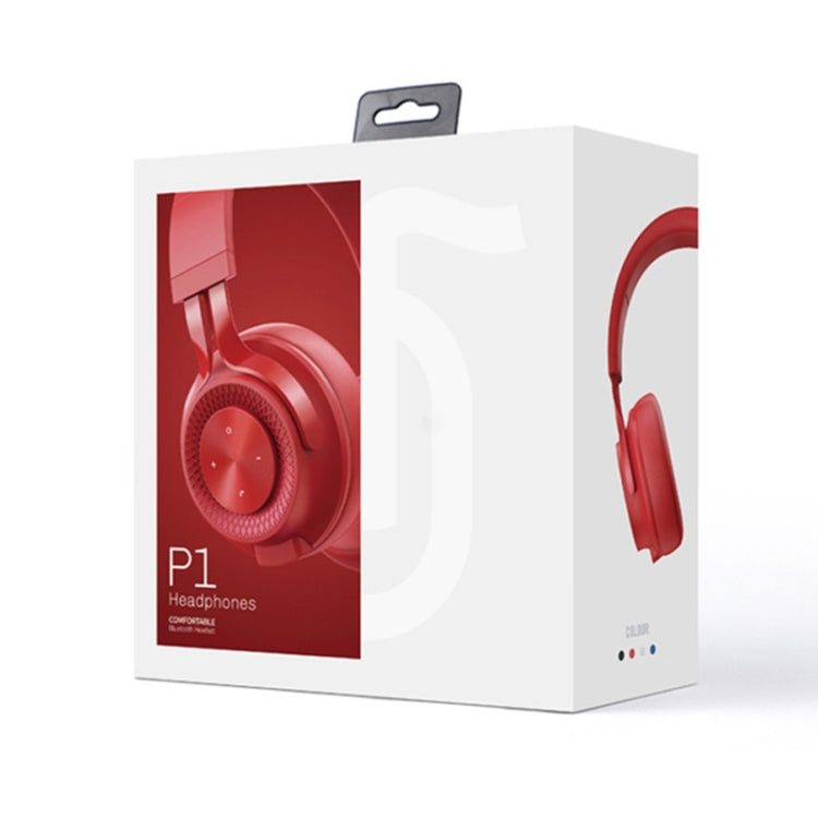 P1 Wireless Bluetooth 5.0 Stereo Soft Leather Earmuffs Foldable Headset Built-in Mic for PC / Cell Phones(Black) - Headset & Headphone by PMC TechLife | Online Shopping South Africa | PMC TechLife