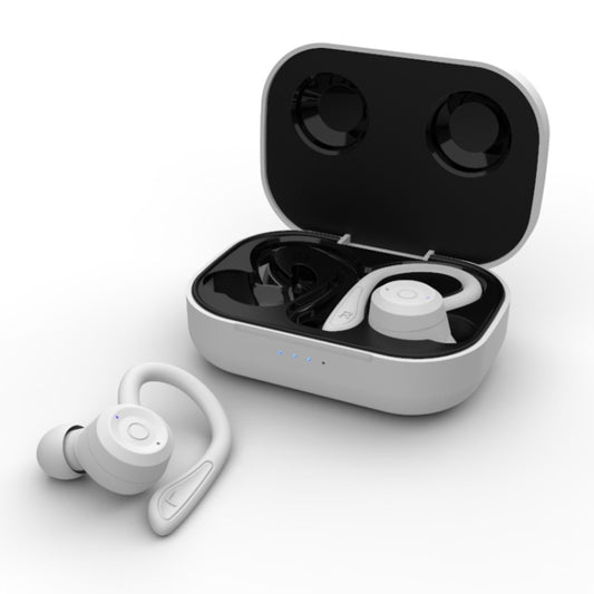 T20 TWS Bluetooth Hooks Wireless Sports Headphones with Charging Box IPX6 Waterproof Noise-cancelling Earphones(White) - Bluetooth Earphone by PMC Jewellery | Online Shopping South Africa | PMC Jewellery