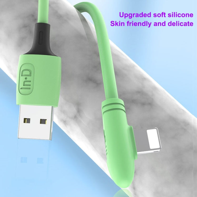 ENKAY Hat-Prince ENK-CB210 2.4A USB to 8 Pin 90 Degree Elbow Silicone Data Sync Fast Charging Cable, Cable Length: 1.2m(Green) - Normal Style Cable by ENKAY | Online Shopping South Africa | PMC TechLife | Buy Now Pay Later Mobicred