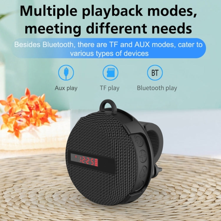 BT368 LED Digital Display Outdoor Portable IPX65 Waterproof Bluetooth Speaker(Black) - Waterproof Speaker by PMC TechLife | Online Shopping South Africa | PMC TechLife | Buy Now Pay Later Mobicred
