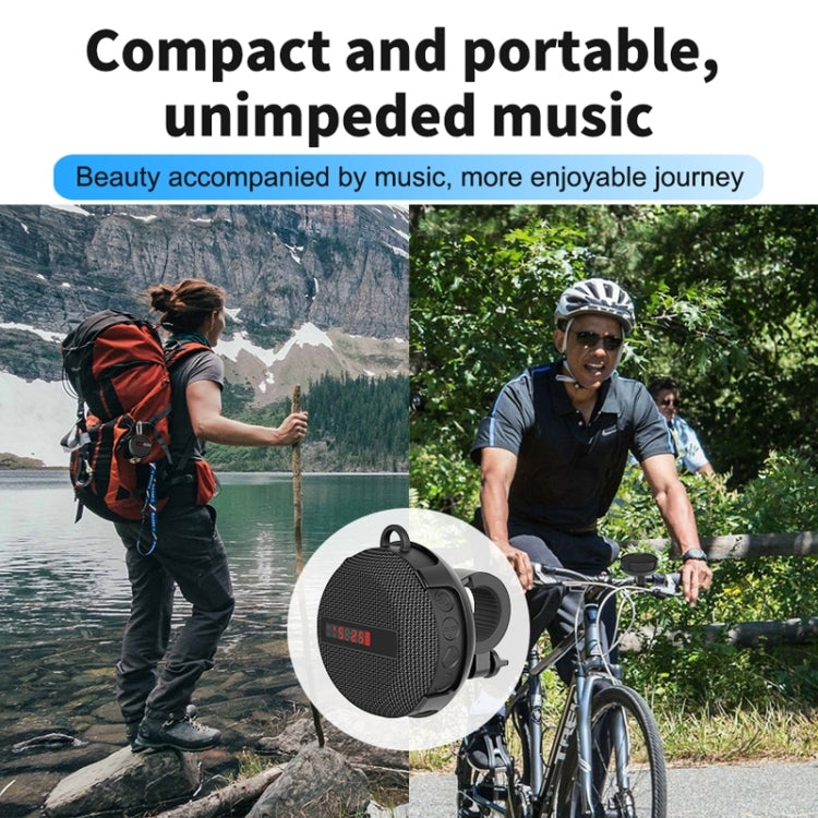 BT368 LED Digital Display Outdoor Portable IPX65 Waterproof Bluetooth Speaker(Blue) - Waterproof Speaker by PMC TechLife | Online Shopping South Africa | PMC TechLife